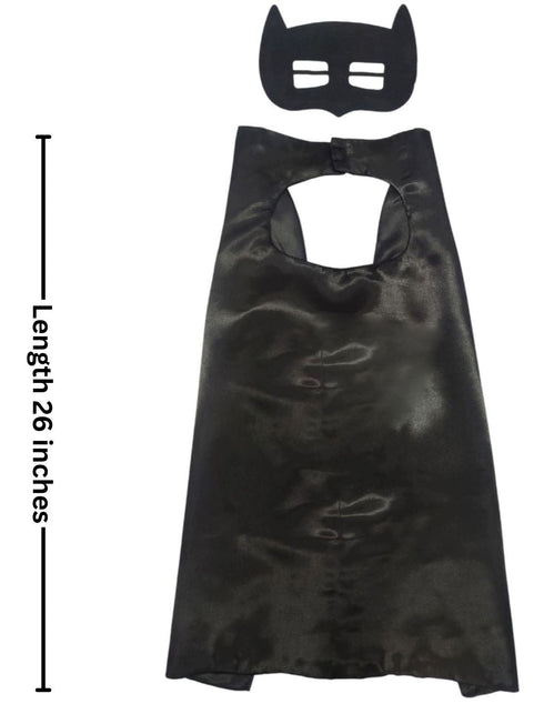 Black Bat Cape and Masks Set for Kids - Superhero Dress Up Costumes for Boys and Girls | Perfect for Dress Up, Cosplay, Halloween & Parties | 3-10 Years