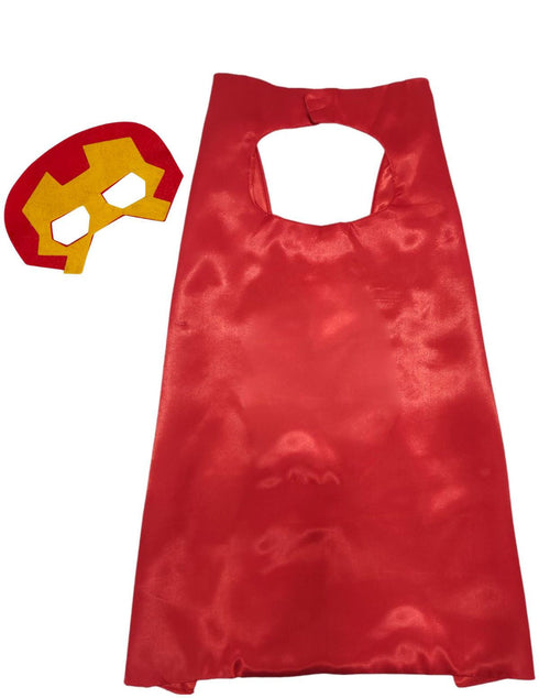 Red & Yellow Cape and Masks Set for Kids - Superhero Dress Up Costumes for Boys and Girls | Perfect for Dress Up, Cosplay, Halloween & Parties | 3-10 Years