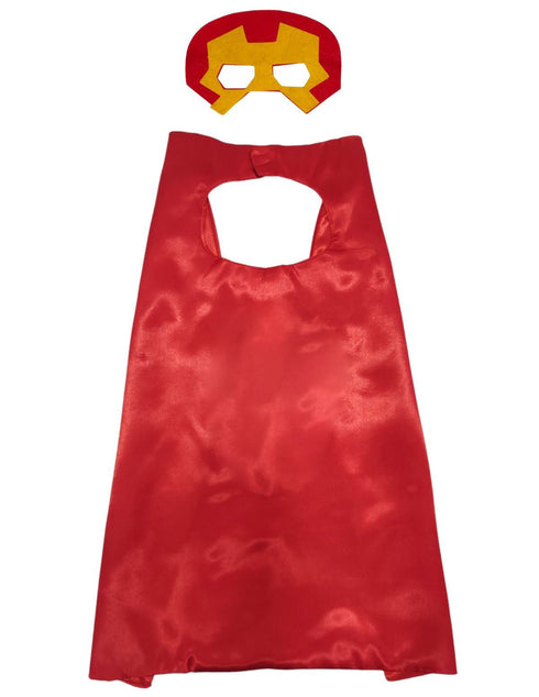 Red & Yellow Cape and Masks Set for Kids - Superhero Dress Up Costumes for Boys and Girls | Perfect for Dress Up, Cosplay, Halloween & Parties | 3-10 Years