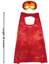 Red & Yellow Cape and Masks Set for Kids - Superhero Dress Up Costumes for Boys and Girls | Perfect for Dress Up, Cosplay, Halloween & Parties | 3-10 Years