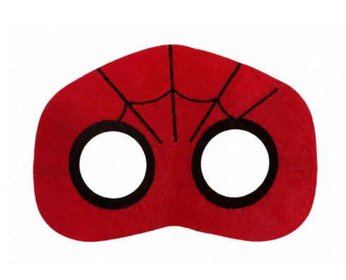 Pack of 3 Red Blue Green Superhero Felt Eye Masks for Kids | Dress-Up Party Props with Elastic Strap | Fancy Dress, Birthday & Halloween Theme Decoration