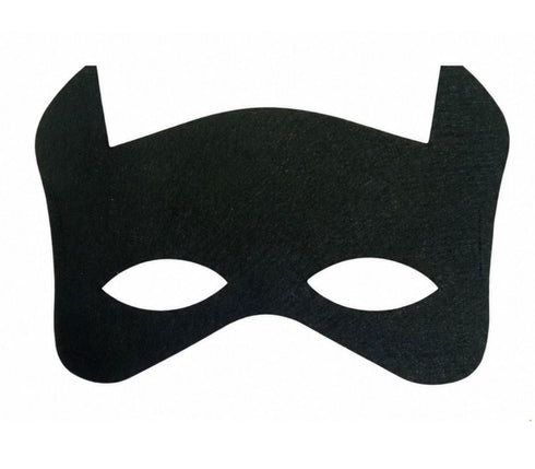 Pack of 3 Black Red Blue Superhero Felt Eye Masks for Kids | Dress-Up Party Props with Elastic Strap | Fancy Dress, Birthday & Halloween Theme Decoration