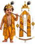 Krishna Jewellery for Kids 8-Pcs Complete | Janmashtami Photoshoot Props | Krishna Dress for Kids | Jewellery Accessory for Krishna Costume for Baby Boy | Dress Accessories – 0-7 Years