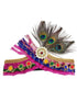 BookMyCostume Traditional Krishna Pagdi for Kids & Adults – Handmade Crown with Peacock Feather & Embellishments | Krishna Mukut for Baby Boy | Adjustable Velcro | Janmashtami Fancy Dress Accessory