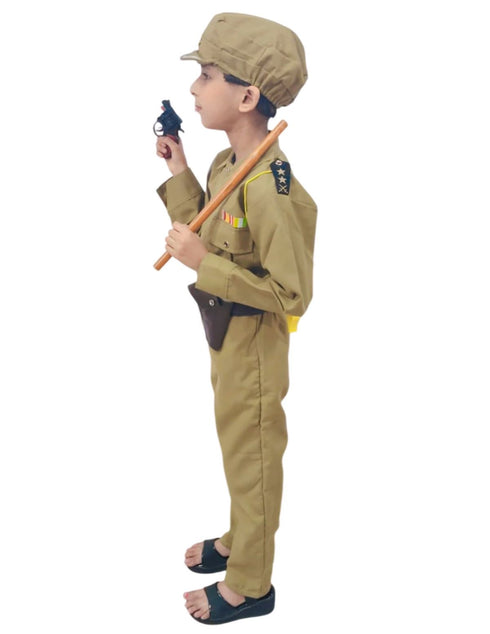 Police Dress for Kids | 7 Pcs Set Police Uniform Costume – Professionals & Helpers Theme | Ideal for Fancy Dress, Role Play, Independence Day & School Events