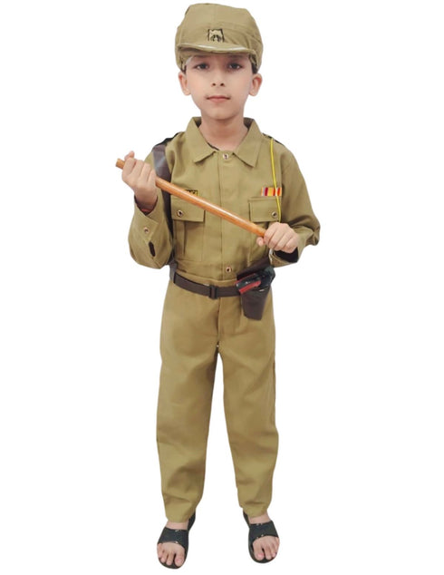 Police Dress for Kids | 7 Pcs Set Police Uniform Costume – Professionals & Helpers Theme | Ideal for Fancy Dress, Role Play, Independence Day & School Events