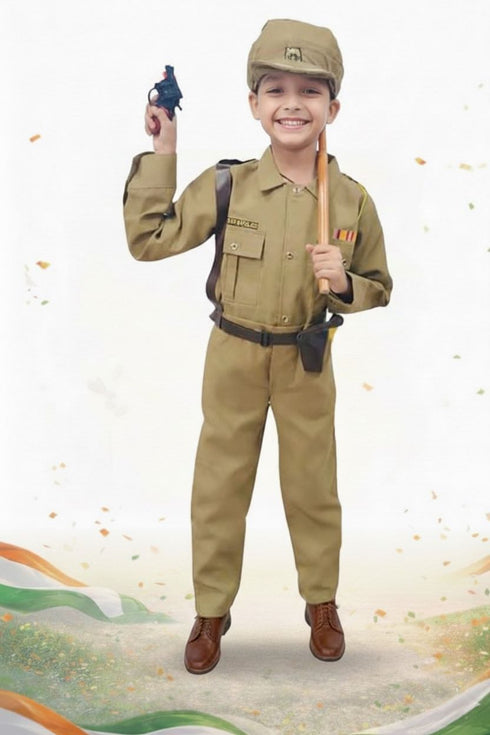 Police Dress for Kids | 7 Pcs Set Police Uniform Costume – Professionals & Helpers Theme | Ideal for Fancy Dress, Role Play, Independence Day & School Events