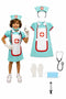 Community Helper Nurse Sister Fancy Dress Costume For Girls | Complete Set with Frock, Apron, Cap, Stethoscope & Syringe – Perfect for Role Play & Kids Fancy Dress