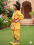 BookMyCostume Krishna Dress for Baby Boy | Print Shri Krishna Costume for Kids with Patka, Flute, Mukut & Mala | Janmashtami Photoshoot Outfit | Fancy Dress RolePlay Costume for Kids