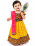 Radha Dress for Baby Girl | Janmashtami Radha Costume for Girls with Dupatta & Morpankh | Radha Rani Dress for Baby Girl | Fancy Dress Costume for Role Plays & Festival | 0-6 Months