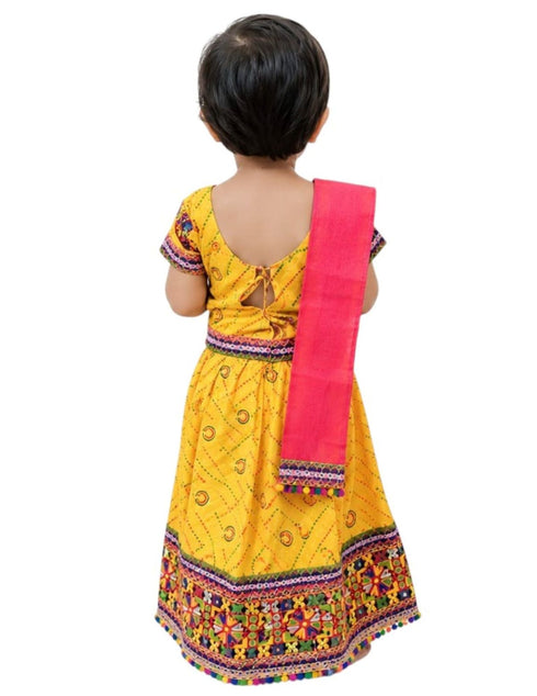 Radha Dress for Baby Girl | Janmashtami Radha Costume for Girls with Dupatta & Morpankh | Radha Rani Dress for Baby Girl | Fancy Dress Costume for Role Plays & Festival | 0-6 Months