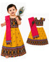 Radha Dress for Baby Girl | Janmashtami Radha Costume for Girls with Dupatta & Morpankh | Radha Rani Dress for Baby Girl | Fancy Dress Costume for Role Plays & Festival | 0-6 Months