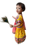 BookMyCostume Radha Dress for Baby Girl | Janmashtami Radha Costume for Girls with Dupatta & Morpankh | Radha Rani Dress for Baby Girl | Fancy Dress Costume for Role Plays & Festival | 0-6 Months