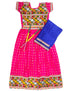 Readymade Pink Ethnic Cotton Garba Lehenga for Kids & Adults | Lehenga Choli Set with Dupatta & a Pair of Dandiya Sticks | Traditional Navratri Outfit for Garba Nights & Festivals