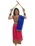 Readymade Pink Ethnic Cotton Garba Lehenga for Kids & Adults | Lehenga Choli Set with Dupatta & a Pair of Dandiya Sticks | Traditional Navratri Outfit for Garba Nights & Festivals