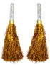 BookMyCostume Golden Pom Pom with Stick | Cheerleader Pompoms for Kids Dance | Pom Poms for Kids for Dance & Sports Events | Cheer Girls Pom Pom for School Annual Day | Fancy Dress Costume Acessory