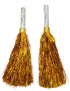 BookMyCostume Golden Pom Pom with Stick | Cheerleader Pompoms for Kids Dance | Pom Poms for Kids for Dance & Sports Events | Cheer Girls Pom Pom for School Annual Day | Fancy Dress Costume Acessory