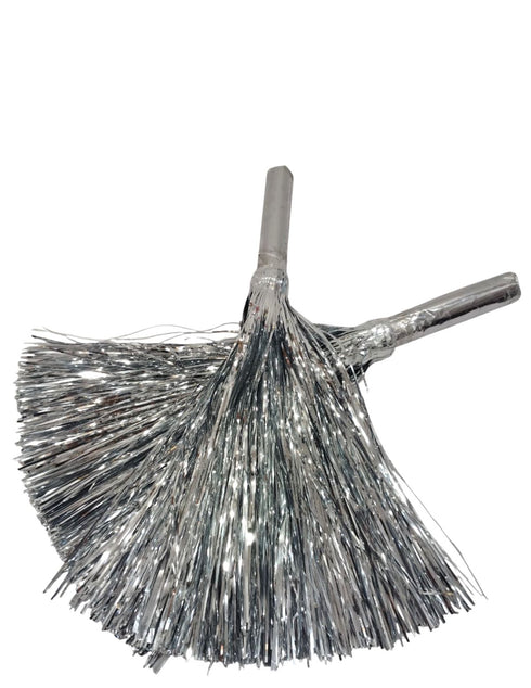 BookMyCostume Silver Pom Pom with Stick | Cheerleader Pompoms for Kids Dance | Pom Poms for Kids for Dance & Sports Events | Cheer Girls Pom Pom for School Annual Day | Fancy Dress Costume Acessory