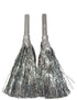 BookMyCostume Silver Pom Pom with Stick | Cheerleader Pompoms for Kids Dance | Pom Poms for Kids for Dance & Sports Events | Cheer Girls Pom Pom for School Annual Day | Fancy Dress Costume Acessory