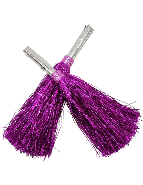 BookMyCostume Magenta Pom Pom with Stick | Cheerleader Pompoms for Kids Dance | Pom Poms for Kids for Dance & Sports Events | Cheer Girls Pom Pom for School Annual Day | Fancy Dress Costume Acessory