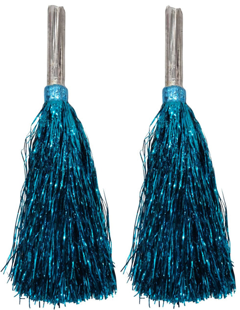 Turquoise Pom Pom with Stick | Cheerleader Pompoms for Kids Dance | Pom Poms for Kids for Dance & Sports Events | Cheer Girls Pom Pom for School Annual Day | Fancy Dress Costume Acessory