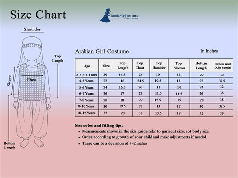 BookMyCostume Arabian Girl Pink & Blue Belly Dance Western Dance Performance Costume for Girls Kids Fancy Dress Costume