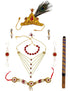 Heavy Pearl Krishna Jewellery Set for Kids/Janmashtami Accessory for Kids/Infant Bal Gopal/Kanha Bal Krishna Mukut Jewelry Set 0-8 Years