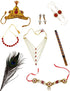 Heavy Pearl Krishna Jewellery Set for Kids/Janmashtami Accessory for Kids/Infant Bal Gopal/Kanha Bal Krishna Mukut Jewelry Set 0-8 Years