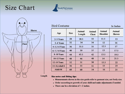 Yellow Bird Macaw With Multicolor Wings Kids Fancy Dress Costume