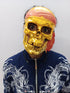 BookMyCostume Gold Skeleton Horror Skull Pirate Mask Fancy Dress Accessories for Halloween Boys & Adults