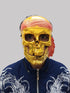 BookMyCostume Gold Skeleton Horror Skull Pirate Mask Fancy Dress Accessories for Halloween Boys & Adults