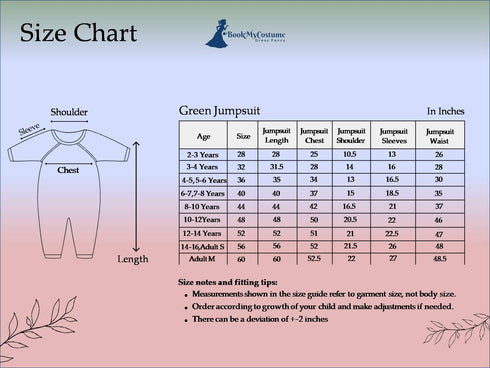 BookMyCostume Capsicum Bell Pepper Shimla Mirch Vegetable Kids Fancy Dress Costume