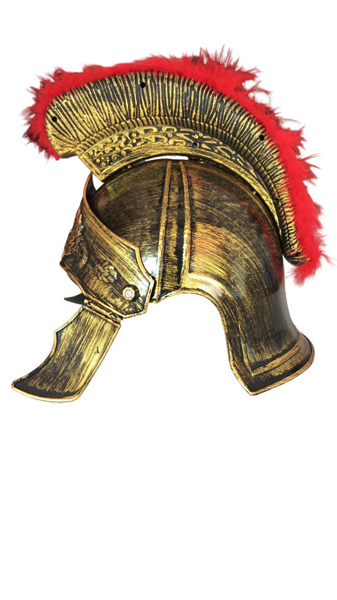 Ancient Roman Greek Warrior Gladiator Helmet Kids & Adults Fancy Dress Costume Accessory
