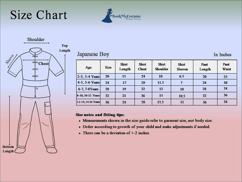 BookMyCostume Japanese Boy International World Costume Fancy Dress Costume