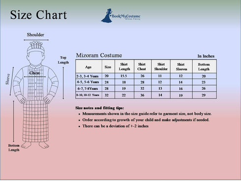 Mizoram Indian Eastern State Folk Costume - Male