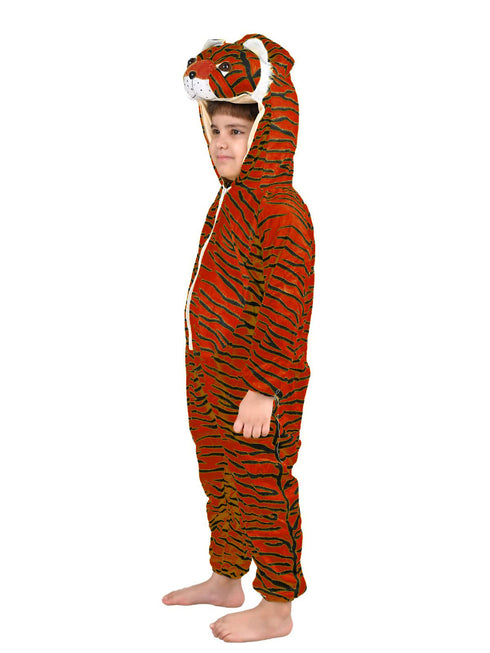 BookMyCostume Orange Tiger Animal Kids Fancy Dress Costume | Indian