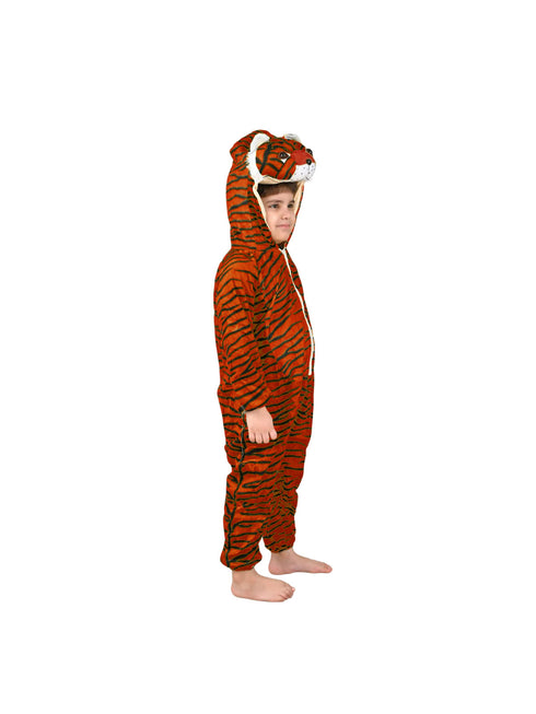 BookMyCostume Orange Tiger Animal Kids Fancy Dress Costume | Indian