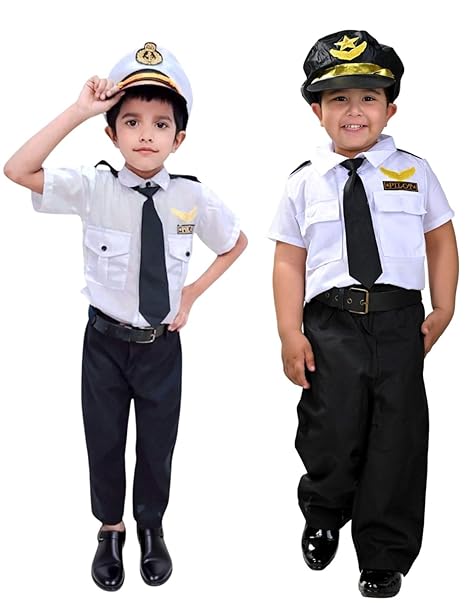 BookMyCostume Airline Pilot Professional Helper Kids Fancy Dress Costume | Imported