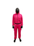 BookMyCostume Survival Drama Korean TV Series Game Costume with Attached Hood, Plastic Mask & Belt - Halloween Cosplay Outfit for Adults | For Mens
