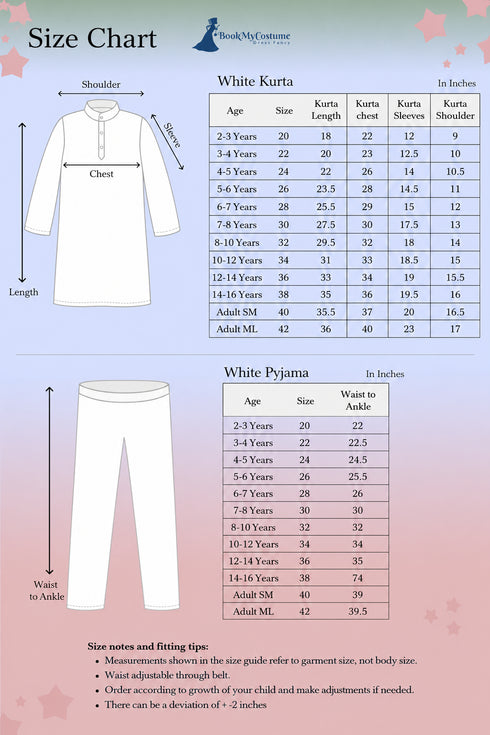 Pandit Ji Jawahar Lal Nehru First Indian Prime Minister National Leader for Boys Kids Adult Fancy Dress Costume