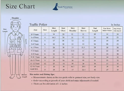 Traffic Police Indian Community Helpers Fancy Dress Costume for Kids