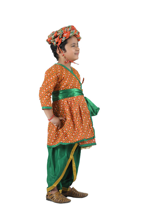 BookMyCostume Rajasthani Indian State Fancy Dress Costume for Boys and Men | With Pagdi