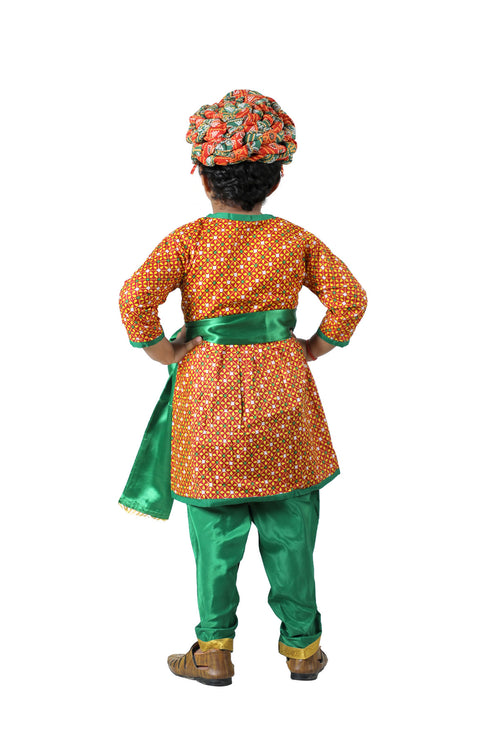 BookMyCostume Rajasthani Indian State Fancy Dress Costume for Boys and Men | With Pagdi