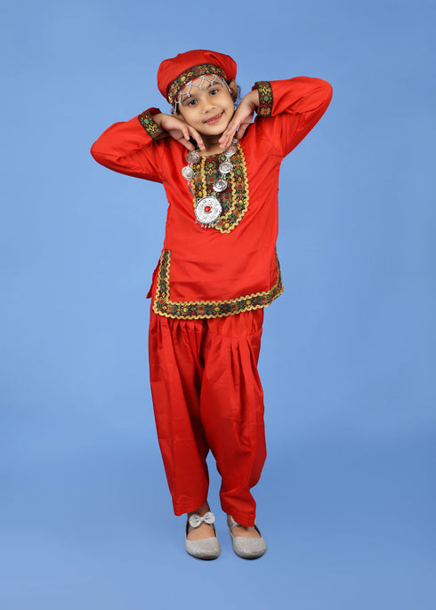 BookMyCostume Kashmiri Indian State Fancy Dress Costume for Girls and Females