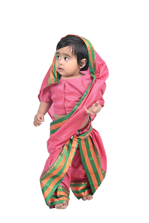 Book My Costume Female Fisherwoman Kastha Saree Kids Fancy Dress Costume for Girls & Women
