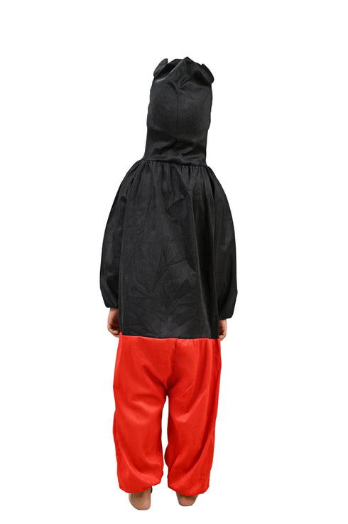 BookMyCostume The Brave Friendly Mouse Cartoon Character Kids Fancy Dress Costume | Red & Black