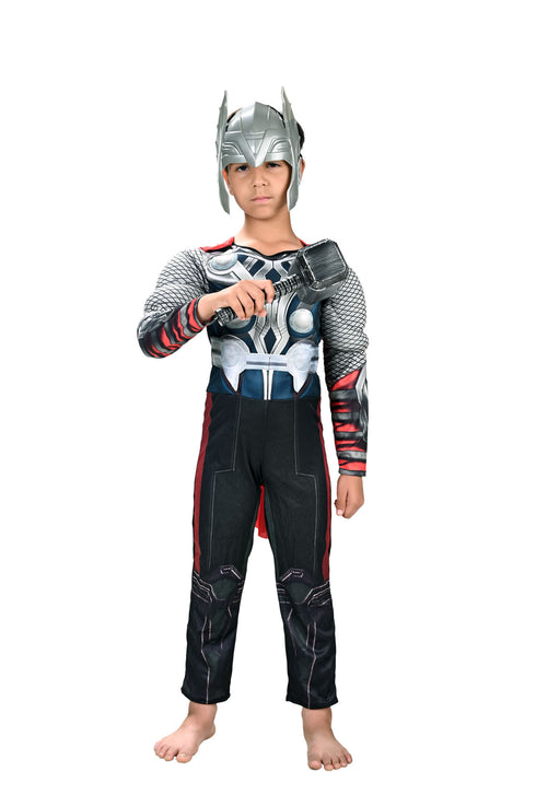 Thunder God Superhero Kids Fancy Dress Costume | Muscle Look | Imported