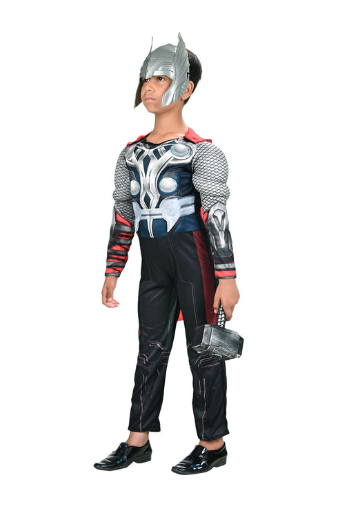 Thunder God Superhero Kids Fancy Dress Costume | Muscle Look | Imported