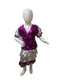 BookMyCostume Western Dance Costume for Girls Kids - Purple & Silver - Top with Frock - Premium