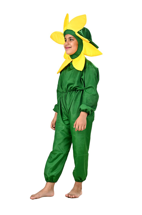 BookMyCostume Yellow Flower Kids Fancy Dress Costume